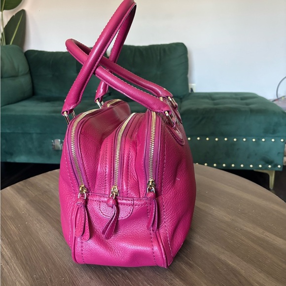 Cole Haan Leather Tote in Hot Pink - Picture 7 of 16